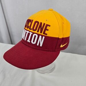 Nike True Iowa State Cyclones Snapback Hat Red Yellow Cyclone Nation Tilt Cap
